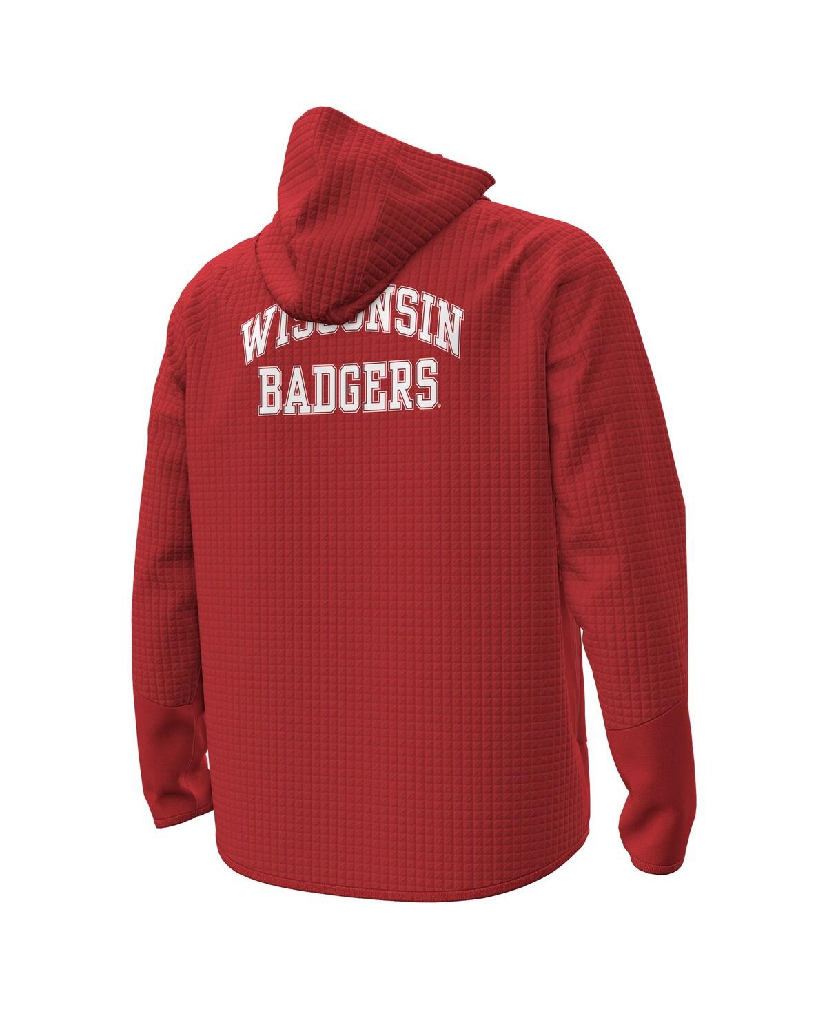 Under Armour Men's Red Wisconsin Badgers 1980 Throwback Unstoppable Fleece Full-zip Jacket In Red
