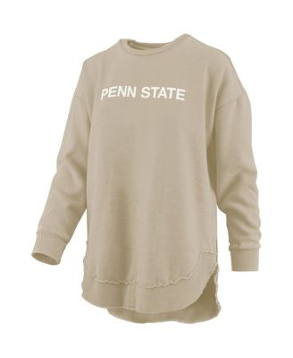 Women's Tan Penn State Nittany Lions Poncho Fleece Pullover Sweatshirt