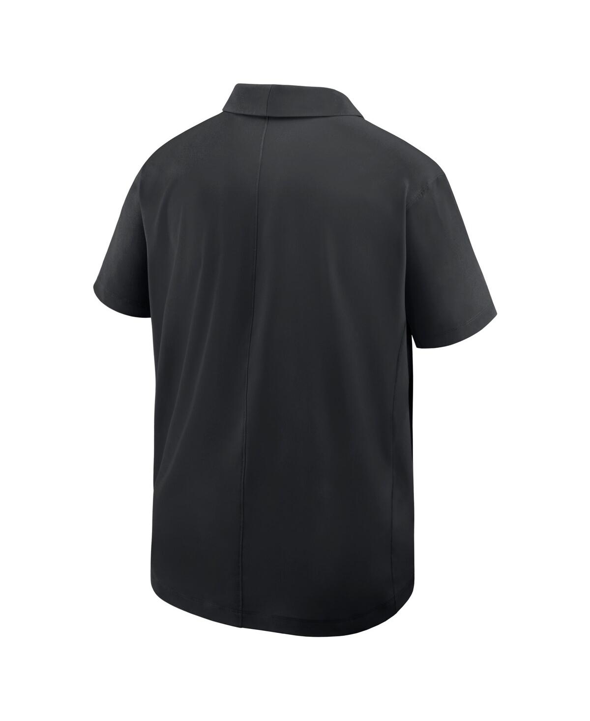 Nike Men's Black Tcu Horned Frogs Woven Dri-fit Polo Shirt In Black
