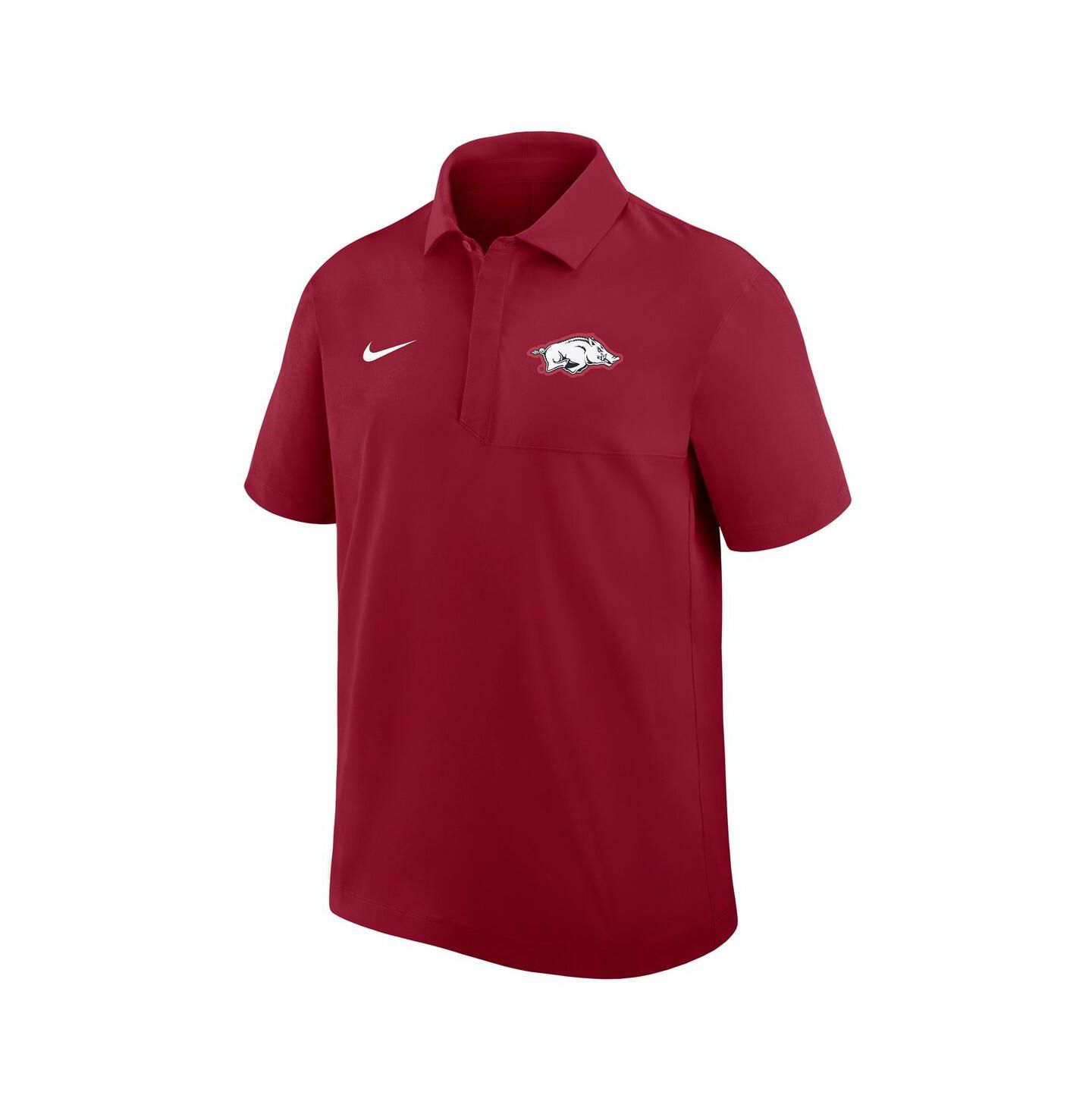 Мужское поло Nike Cardinal Arkansas Razorbacks Woven Dri-FIT Polo Shirt — фото 3