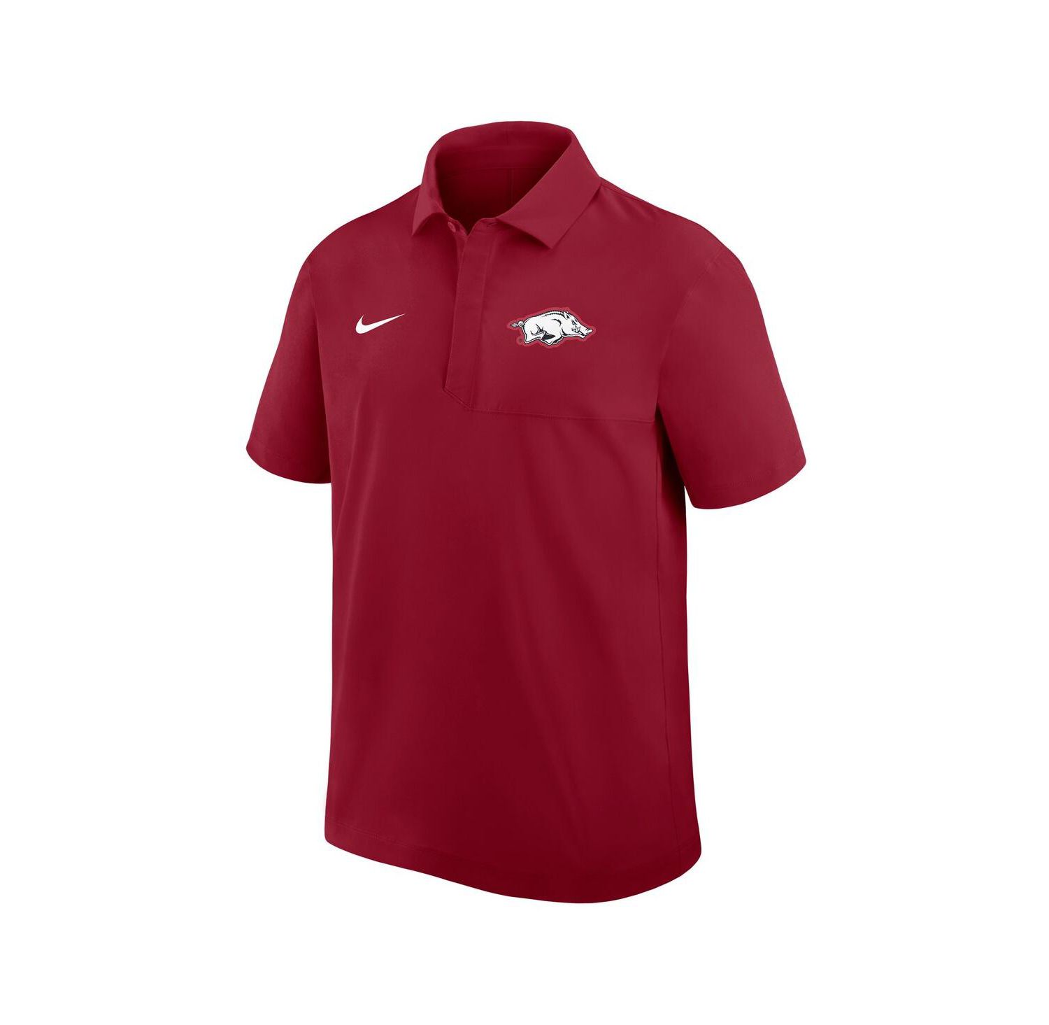 Men's Cardinal Arkansas Razorbacks Woven Dri-FIT Polo Shirt