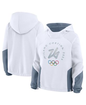 Fanatics - Women's White Milano Cortina 2026 Winter Olympics Circular&nbsp;Pullover Hoodie