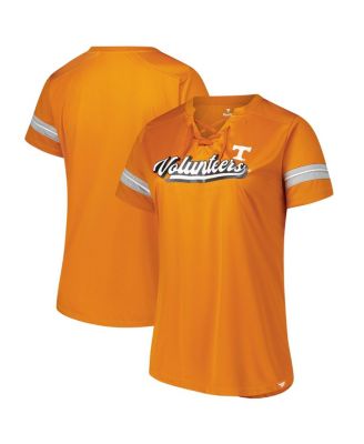 Fanatics - Women's Tennessee Orange Tennessee Volunteers Plus Size Overtime Readiness Lace-Up T-Shirt