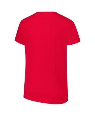 Women's Scarlet Ohio State Buckeyes Plus Size Lean Scoop Neck T-Shirt