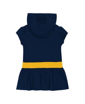 Girls Toddler Navy Michigan Wolverines Team Love French Terry Hoodie Dress