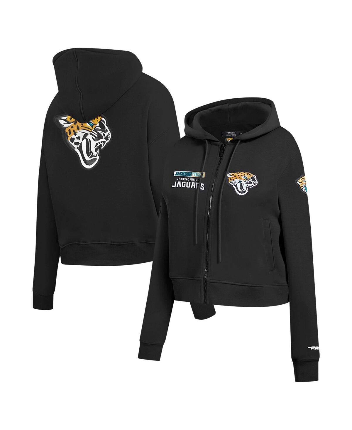 Pro Standard Women's Black Jacksonville Jaguars Split Logo Full-zip Hoodie In Black