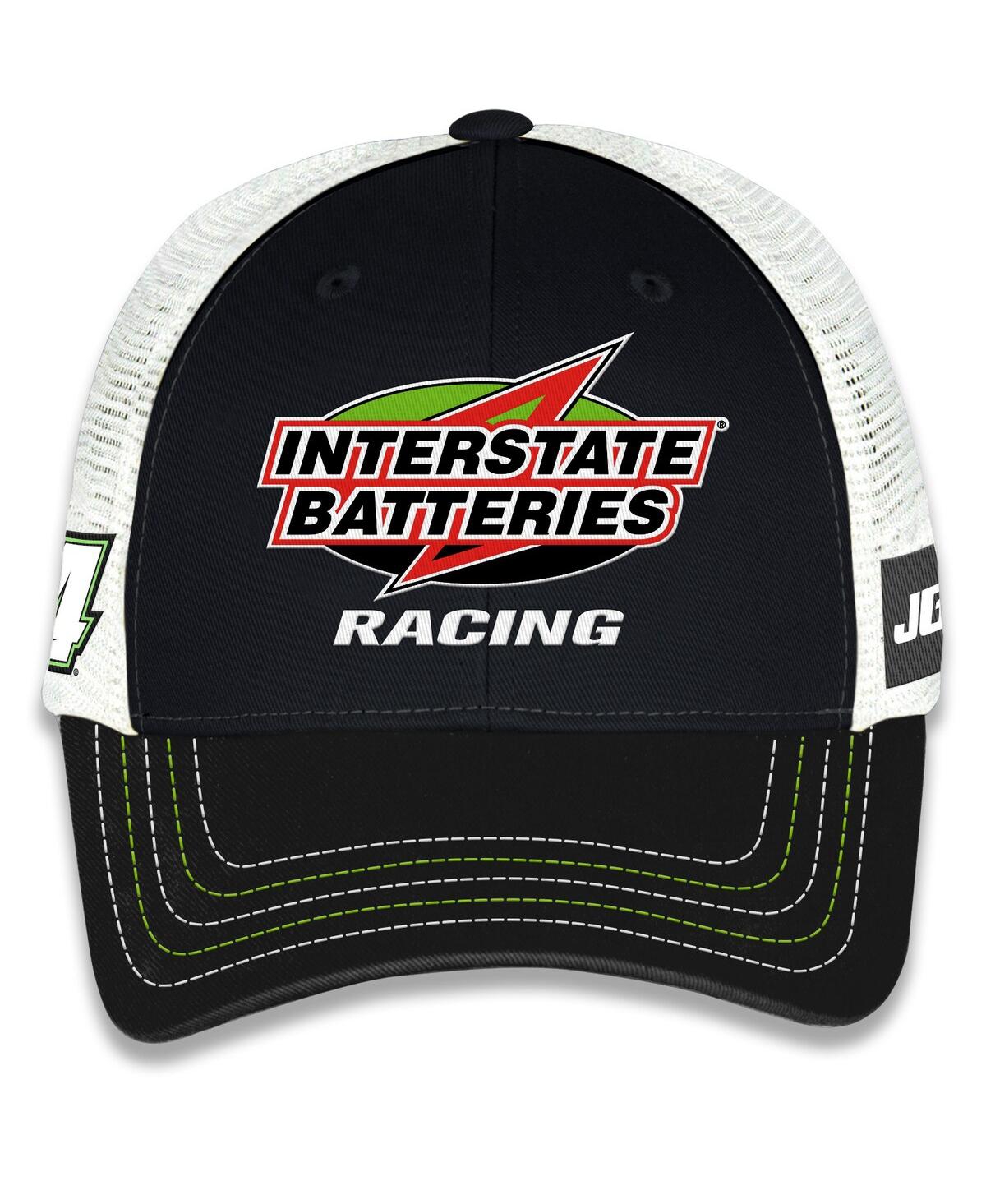 Checkered Flag Sports Men's And Women's Black Ty Gibbs Interstate Batteries Sponsor Trucker Adjustable Hat In Black