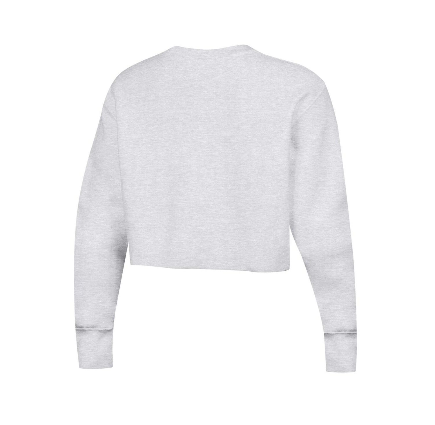 Women's Heather Gray Clemson Tigers Reverse Weave Cropped Pullover Sweatshirt