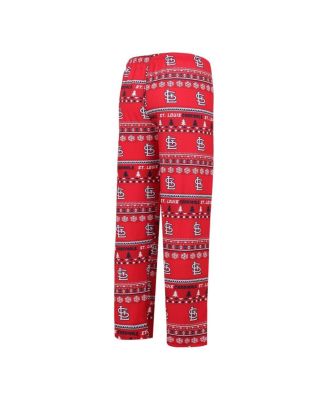 Concept Sport Men's Red St. Louis Cardinals Knit Ugly Sweater Long Sleeve Top and Pants Set