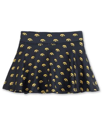 ZooZatz - Big Girls Black Iowa Hawkeyes All-Over Print Tennis Skort