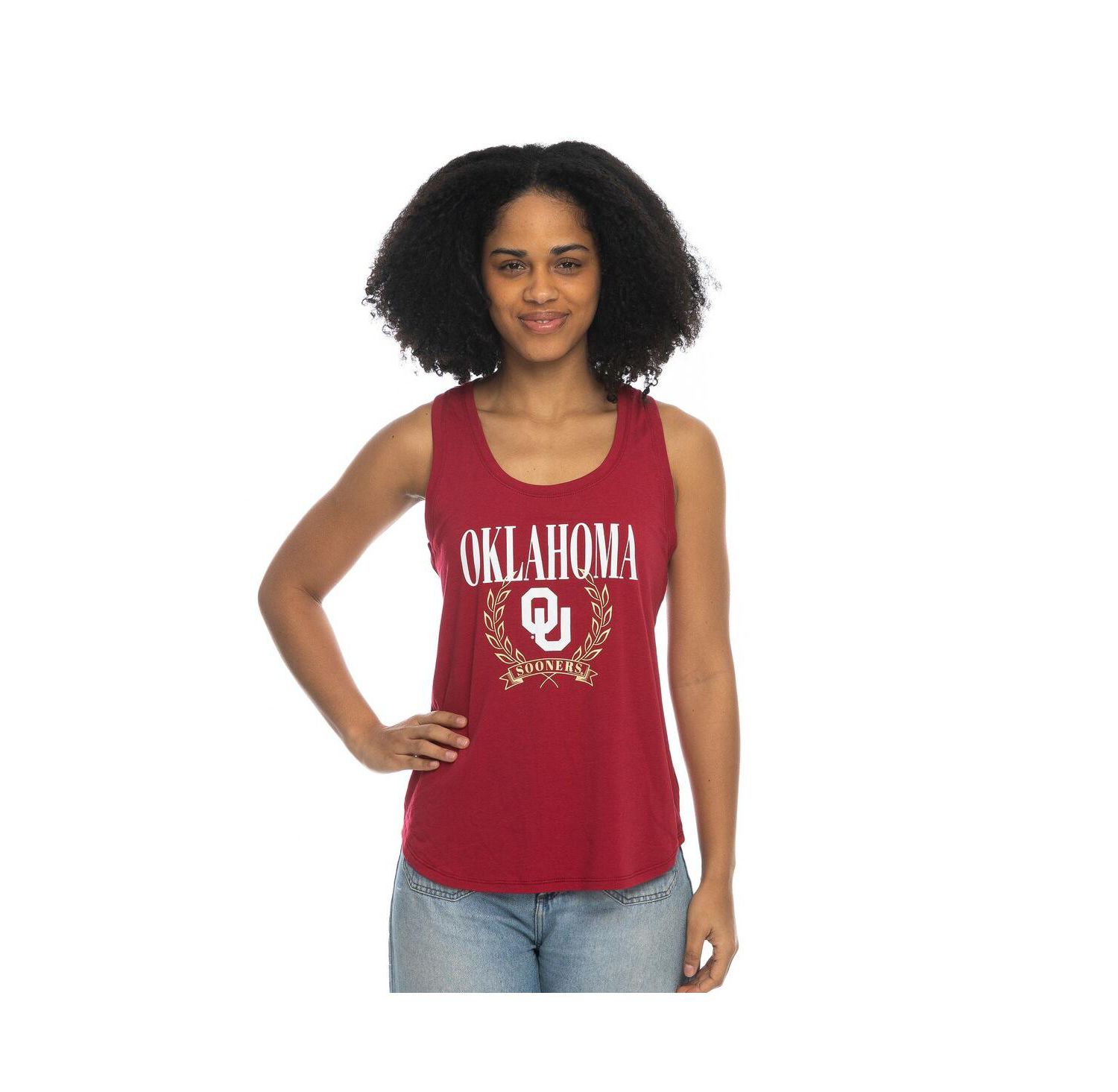 Women's Crimson Oklahoma Sooners Everyday Tri-Blend Tank Top