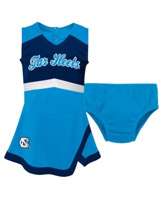 Outerstuff - Girls Toddler Carolina Blue North Carolina Tar Heels Cheer Captain Dress Bloomers Two-Piece Set