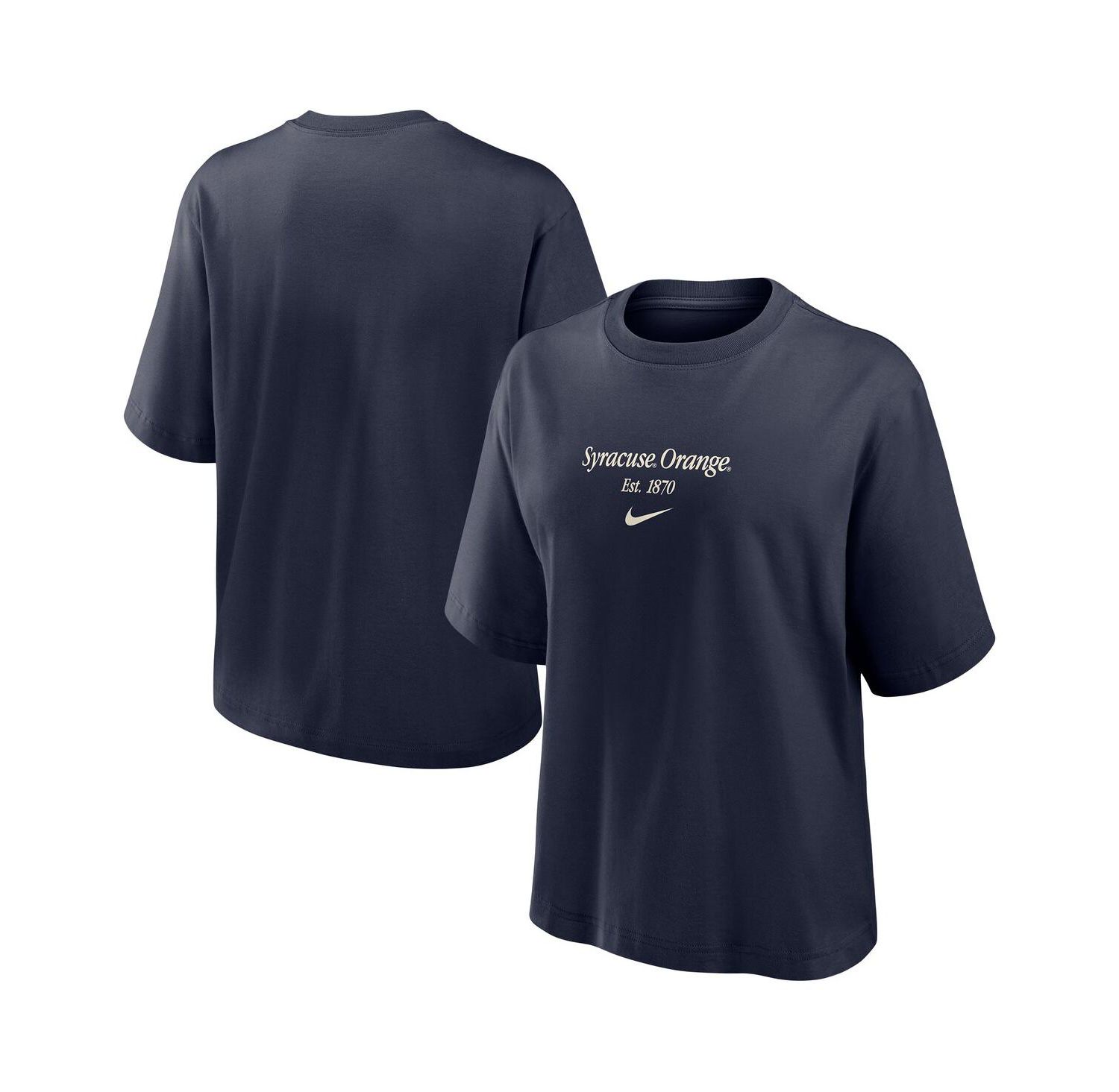 Women's Navy Syracuse Orange Boxy T-Shirt