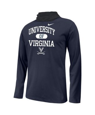 Nike - Big Boys and Girls Navy Virginia Cavaliers Stacked Logo Hoodie Long Sleeve T-Shirt
