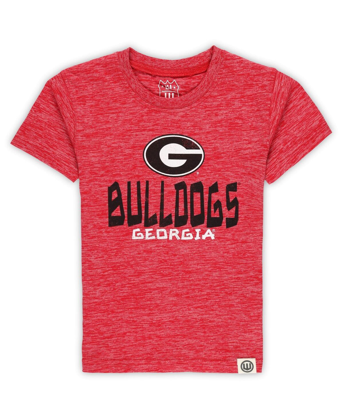 Wes & Willy 2-piece Toddler Georgia Bulldogs Cloudy Yarn T-shirt And Shorts Set In Multi