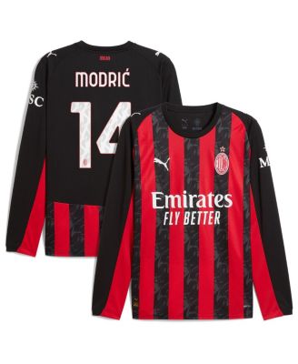 Puma - Men's Luka Modric Red AC Milan 2025/26 Home Replica Long Sleeve Jersey