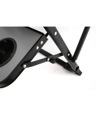 Streamdale Red, heavy-duty oversized folding camping chair with side table & pocket