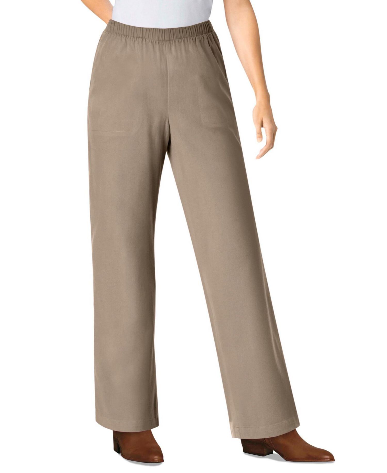 Women's Within Fineline Stretch Denim Wide-Leg Pull-On Jeans