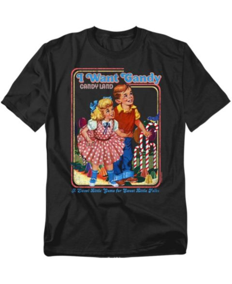 Мужская футболка Hasbro+ Candy Land I Want Candy, цвет: Чёрный