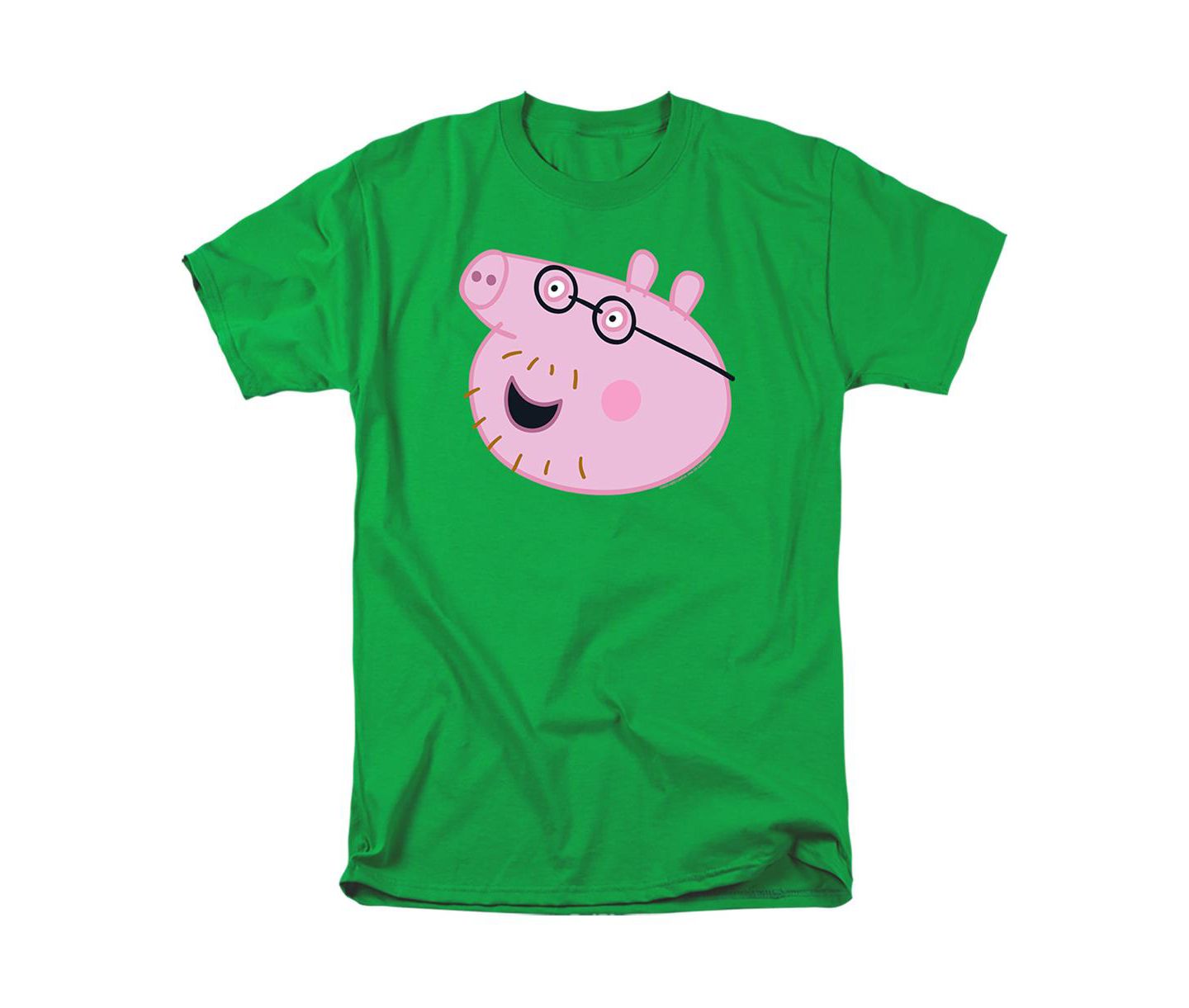 Мужская футболка Hasbro+ Peppa Pig Daddy Pig Face, цвет: Зелёный — фото 1