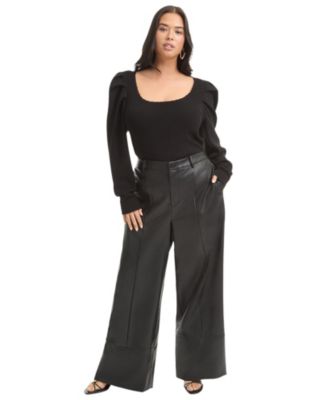 Women's June + Vie Cuffed Faux Leather Pants