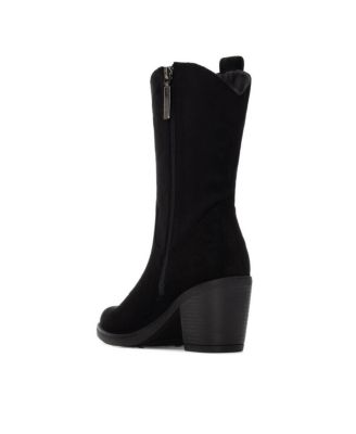 Women's Italian Western Suede Booties Refresh Collection By XTI