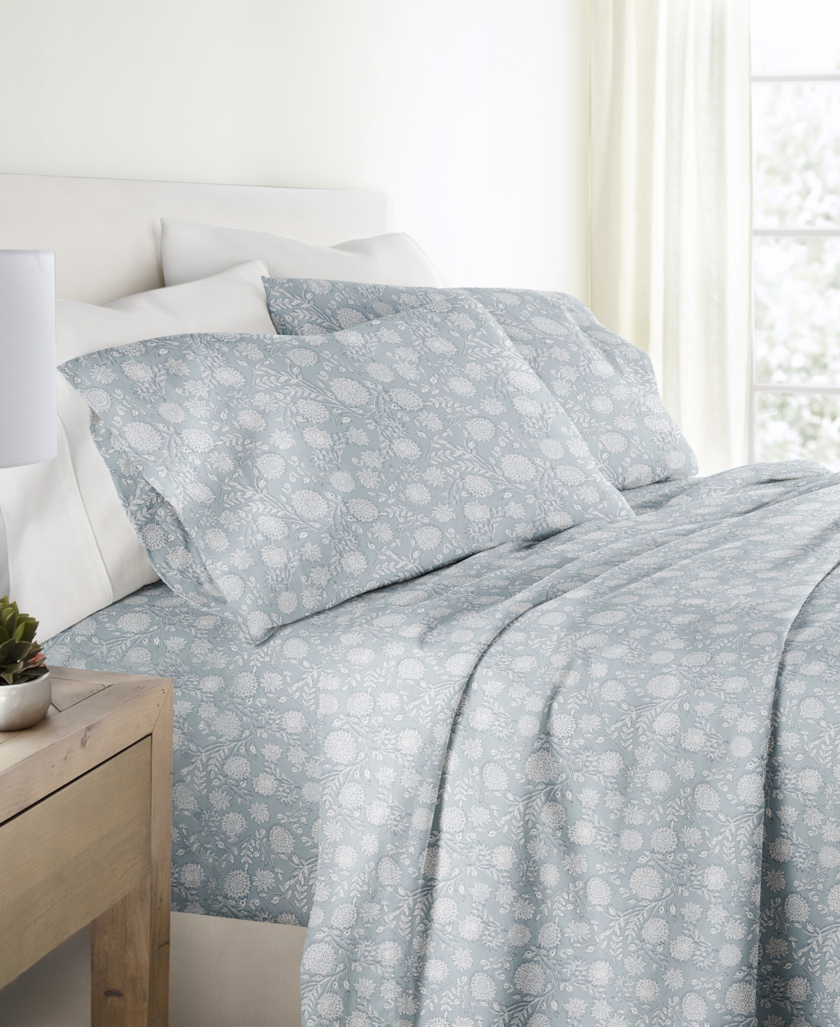 ienjoy Home Long Staple 300-Thread Count Cotton Pattern 3-Pc. Sheet Set, Twin