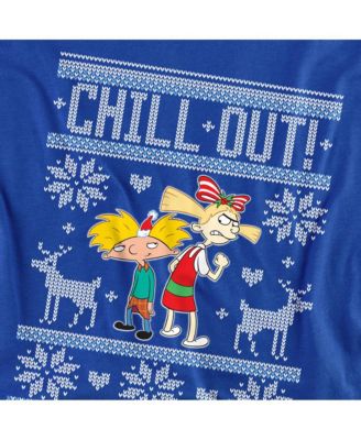 Big & Tall Chill Out Christmas Sweater With Arnold And Helga T Shirt