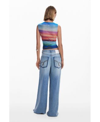 Women's Wide leg denim trousers