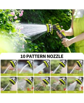 65ft Retractable Garden Hose Reel with Auto Rewind, 180° Swivel & 10-Function Nozzle