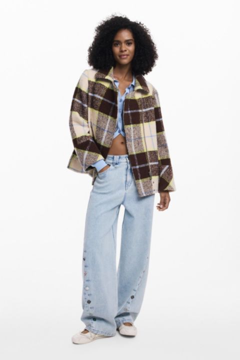Женские куртки Desigual Checked short double-breasted coat