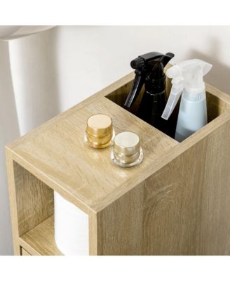 27"H Wood Durable Essential Storage Bathroom Cabinet