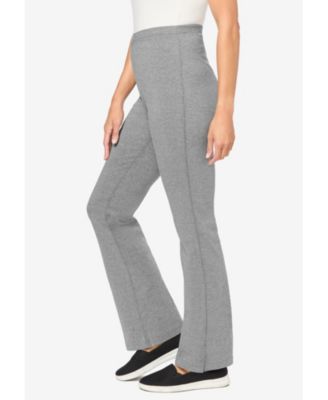 Plus Size Within Stretch-Cotton Knit Pull-On Bootcut Leggings