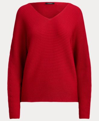 Women's Rib-Knit Dolman-Sleeve Sweater
