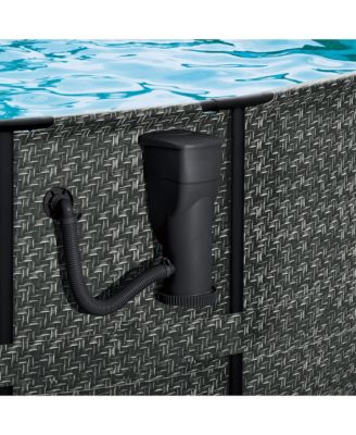 1500 Gallon SkimmerPlus Filter Pump System for Above Ground Pool, Black