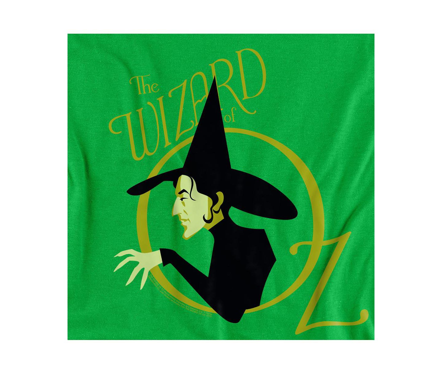 Мужская футболка Wizard Of Oz Big & Tall The The Logo with Witch, цвет: Зелёный — фото 2