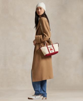 Women's Bear Canvas Mini Shopper Tote