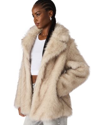 Women's Faux Fur Kindra Big Collar Jacket