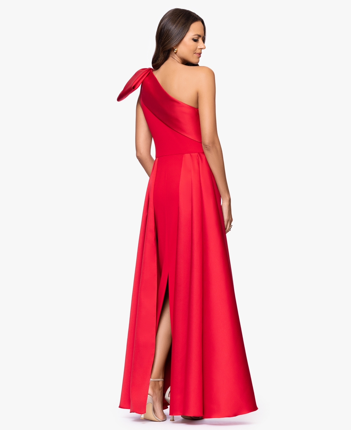 Betsy & Adam Women's One-Shoulder Gown