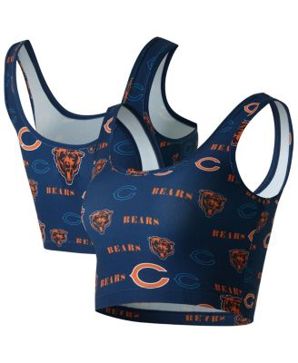 Concepts Sport - Women's Navy Chicago Bears Mosaic Allover Print Bralette