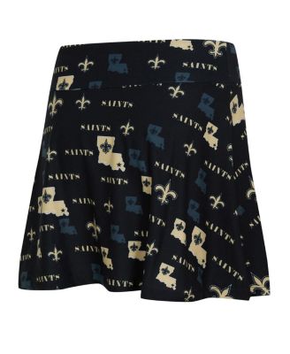 Women's Black New Orleans Saints Mosaic Allover Print Skort