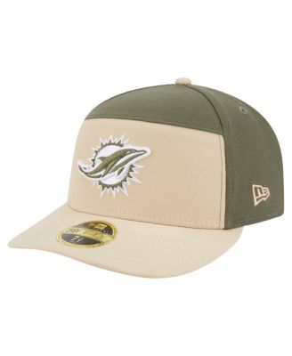 New Era - Men's Light Beige/Olive Miami Dolphins Two-Tone Color Pack Split Panel 59FIFTY Fitted Hat