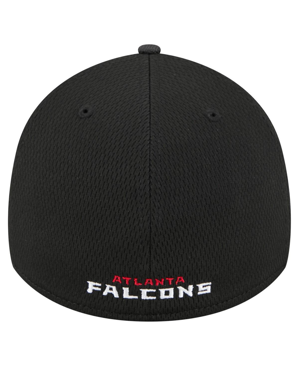 New Era Men's Black Atlanta Falcons Visor Hit 39thirty Flex Hat In Black