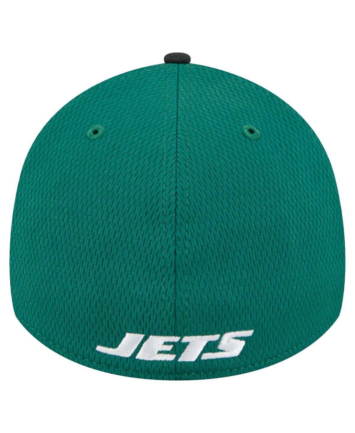 New Era Men's Green New York Jets Visor Hit 39thirty Flex Hat In Green