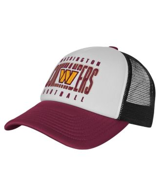 Outerstuff - Big Boys and Girls White/Burgundy Washington Commanders Essentials Trucker Adjustable Hat