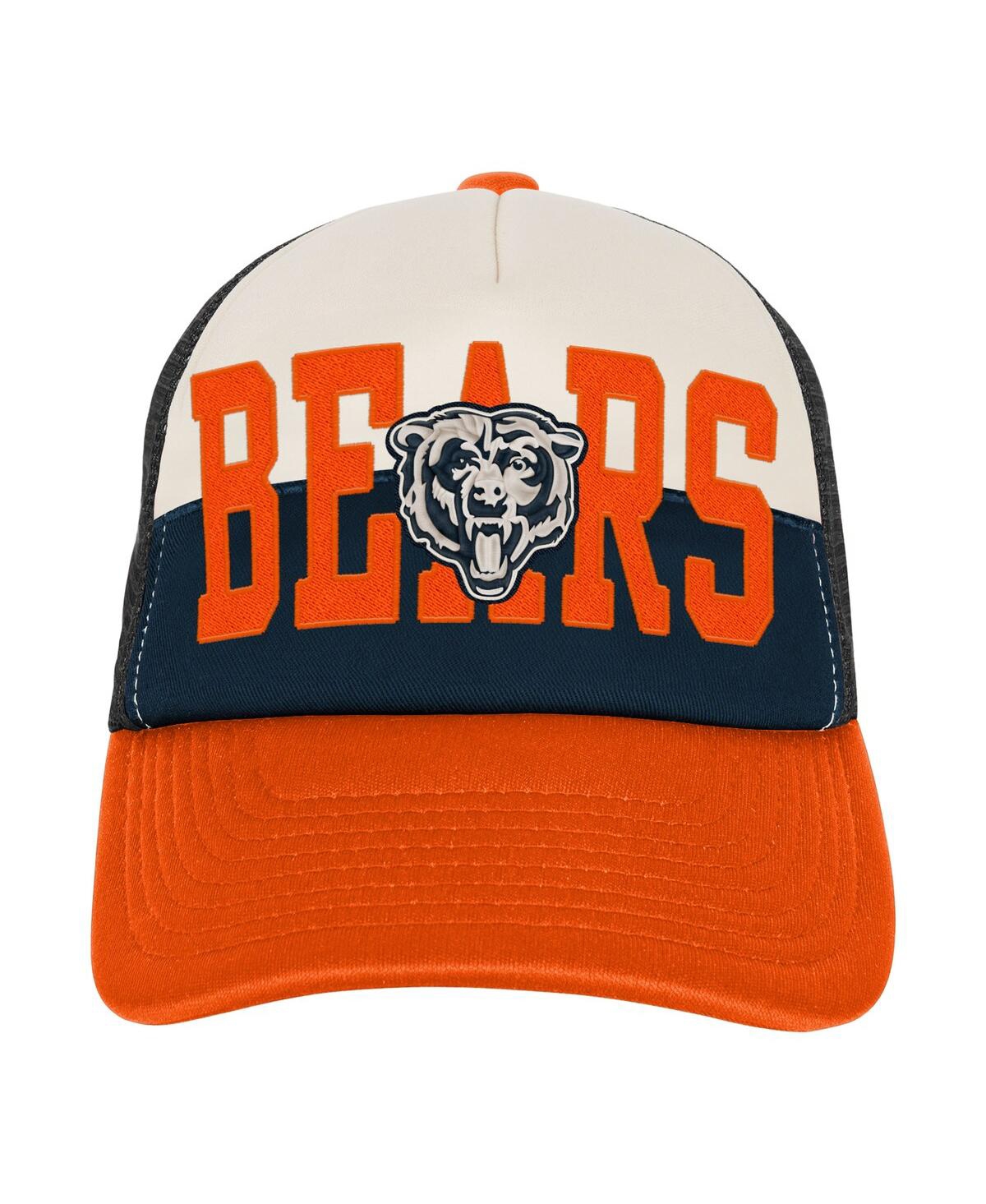 Outerstuff Big Boys And Girls White/orange Miami Dolphins Modern Fan Trucker Adjustable Hat In Orange