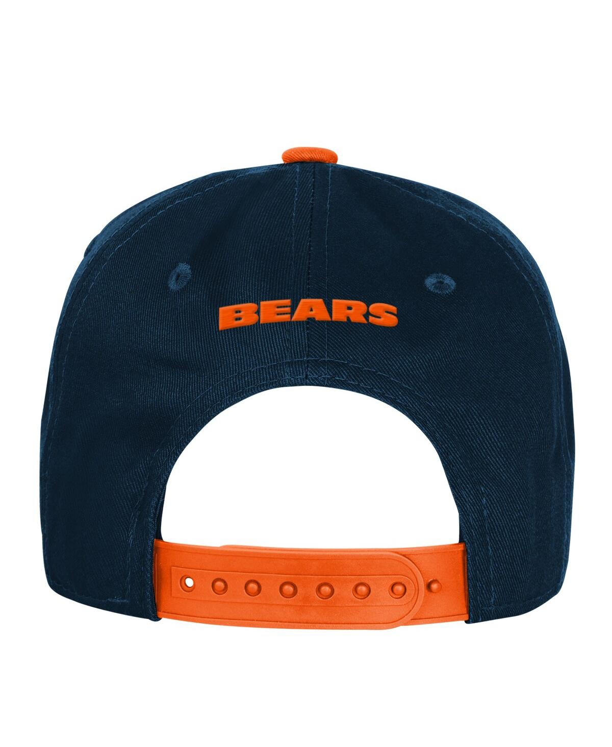 Outerstuff Big Boys And Girls Navy Chicago Bears True Retro Adjustable Hat In Black