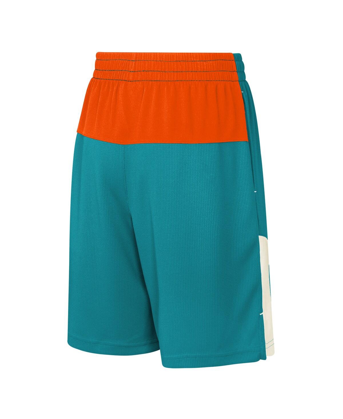 Outerstuff Big Boys And Girls Aqua Miami Dolphins Fandemonium Mesh Shorts In Blue