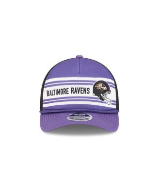 Men's Purple Baltimore Ravens Linear A-Frame 9FORTY Adjustable Hat