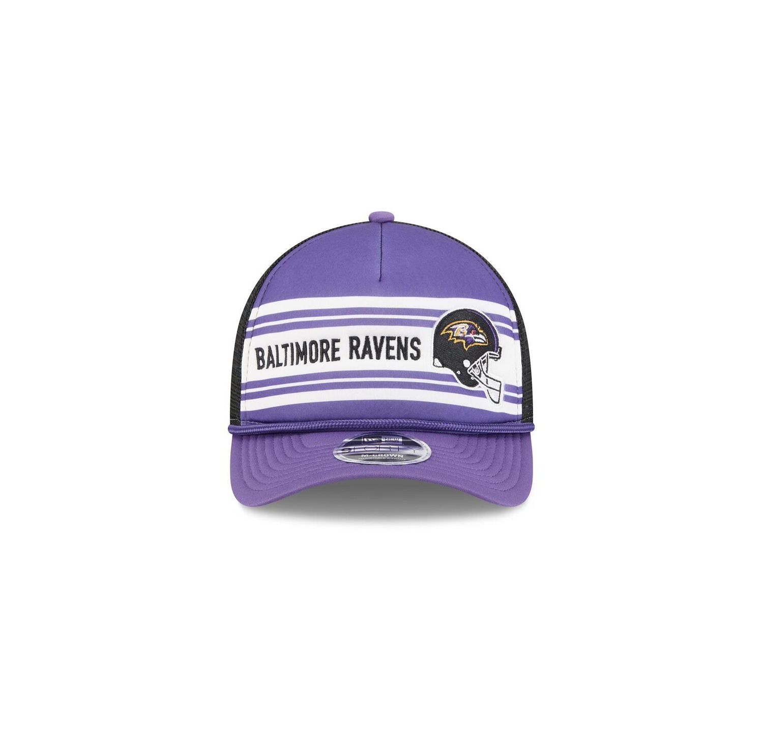 Men's Purple Baltimore Ravens Linear A-Frame 9FORTY Adjustable Hat